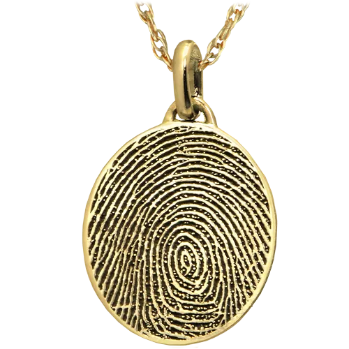 Petite Oval Fingerprint Pendant