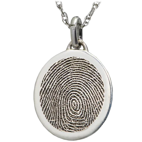 Petite Oval Fingerprint Pendant