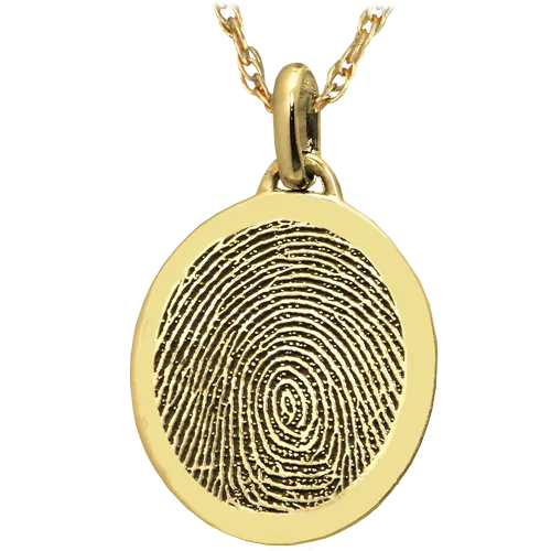 Petite Oval Fingerprint Pendant