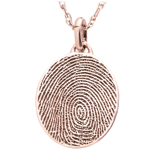 Petite Oval Fingerprint Pendant