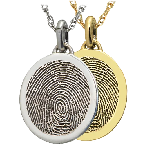 Petite Oval Fingerprint Pendant