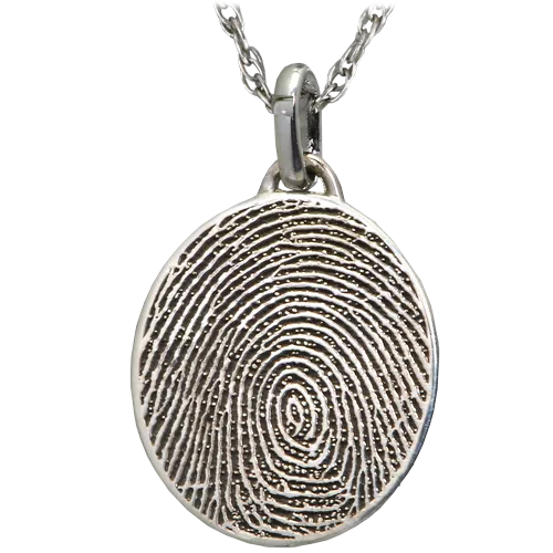 Petite Oval Fingerprint Pendant