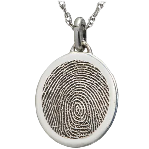 Petite Oval Fingerprint Pendant
