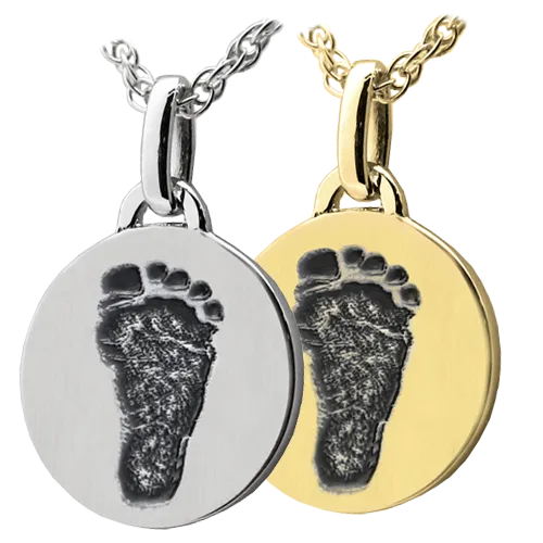 Petite Round Footprint Pendant