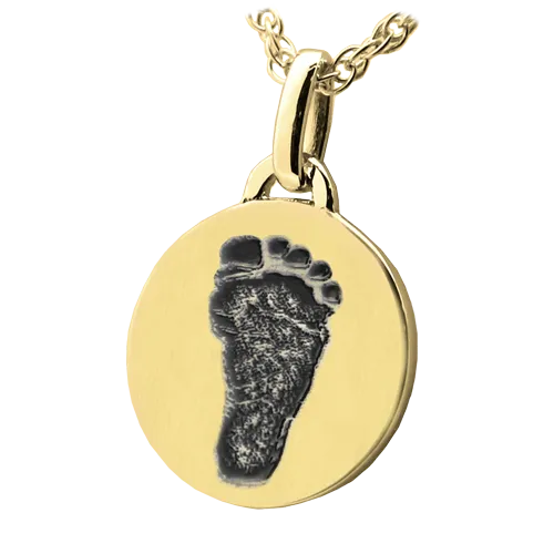 Petite Round Footprint Pendant
