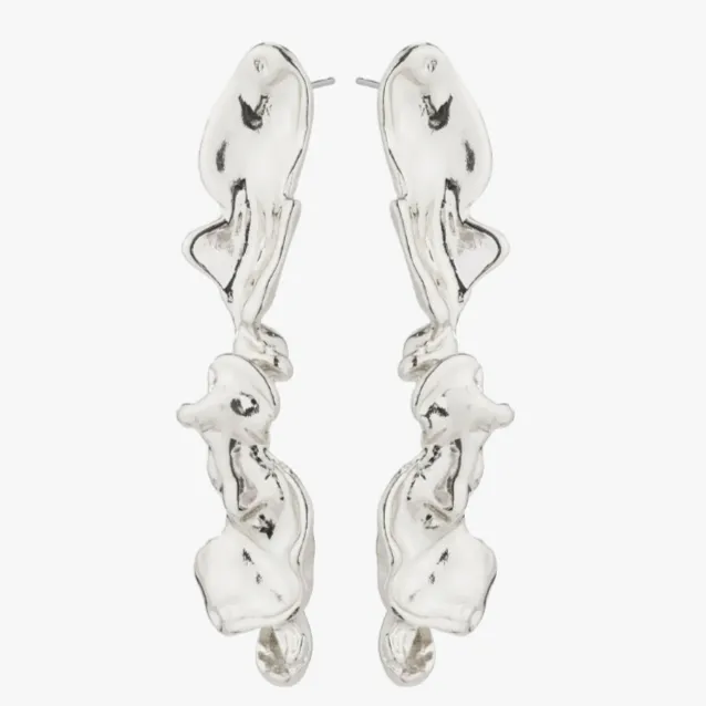 Pilgrim Pulse Statement Silver Earrings