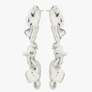 Pilgrim Pulse Statement Silver Earrings