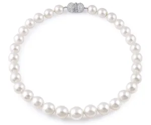 Platinum 12mm - 15.75mm South Sea Pearl Diamond Necklace
