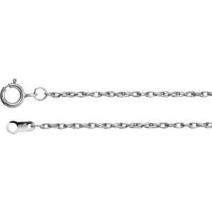 Platinum 1.3mm Rope 20" Chain