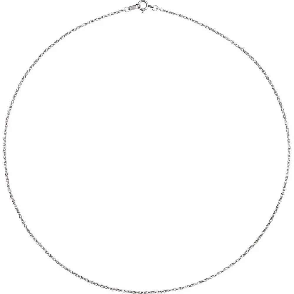 Platinum 1.3mm Rope 20" Chain