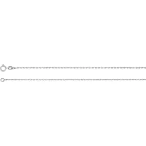 Platinum 1mm Solid Rope 16" Chain