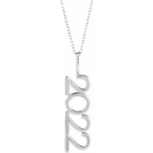 Platinum 2022 Year 16-18" Necklace