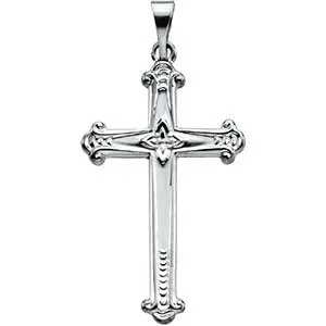 Platinum 25x16mm Cross Pendant