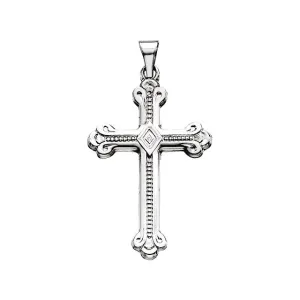 Platinum 32x22mm Cross Pendant