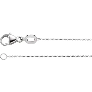 Platinum .7mm Cable 18" Chain