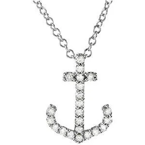 Platinum Anchor Necklace