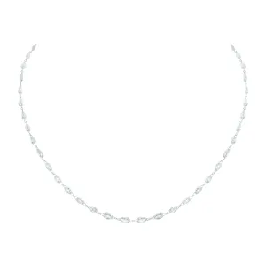 Platinum White Briolletes Diamond Necklace