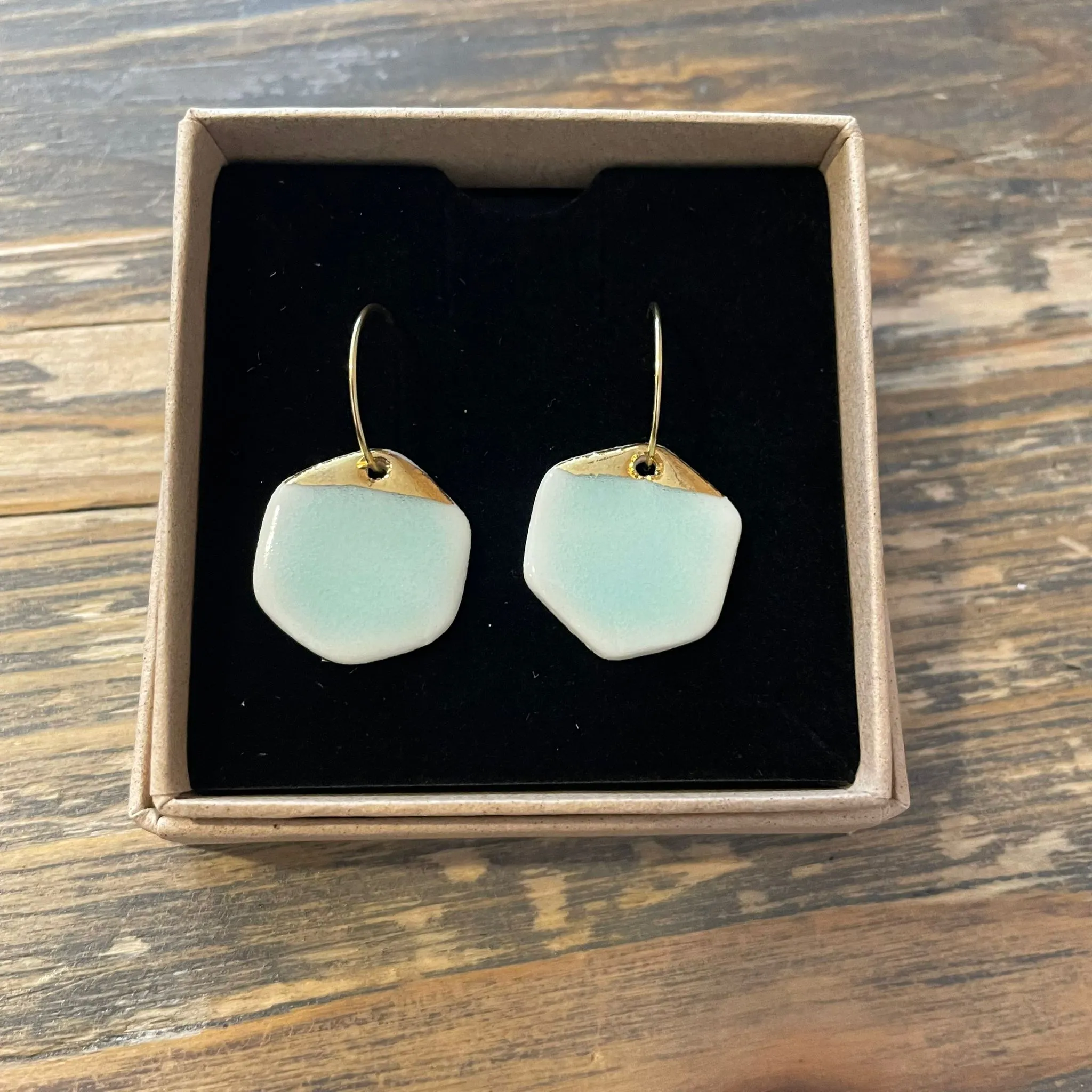 Porcelain Hoop Earrings Medium