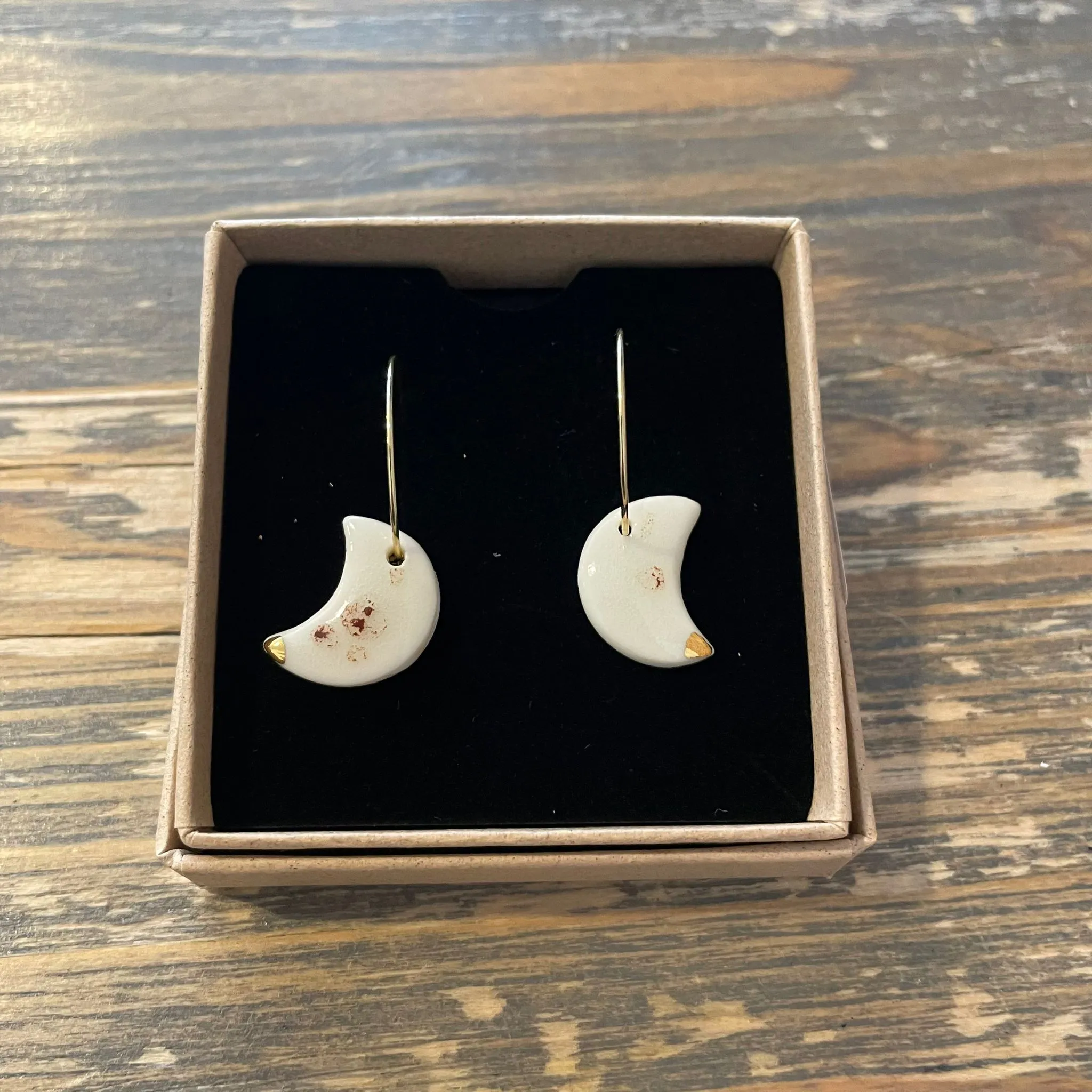 Porcelain Hoop Earrings Medium