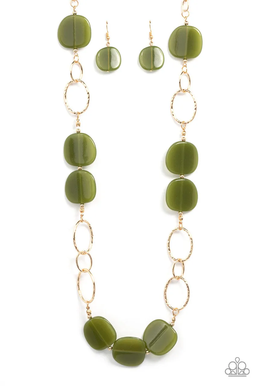 Posh Promenade Green Paparazzi Necklace
