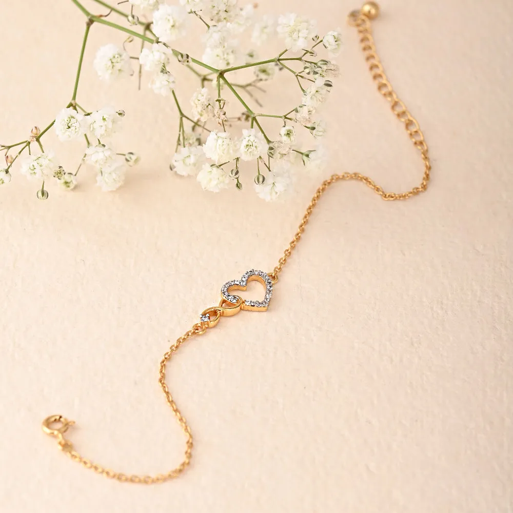 Pure Heart Infinity Bracelet in 92.5 Sterling Silver