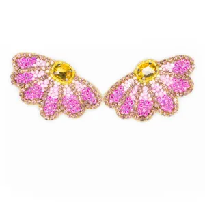 Purple Daisy Earrings