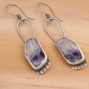 Purple Opal Earrings