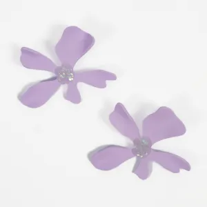 Relier Statement Violet & Opal Flower Stud