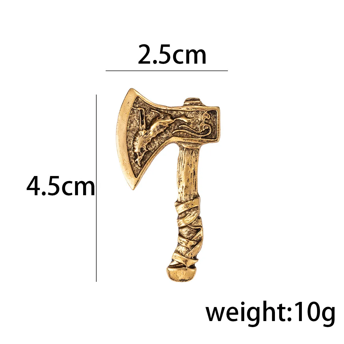 Retro Alloy Corsage Pin, Creative Battle Axe Brooch 3 Color Pack