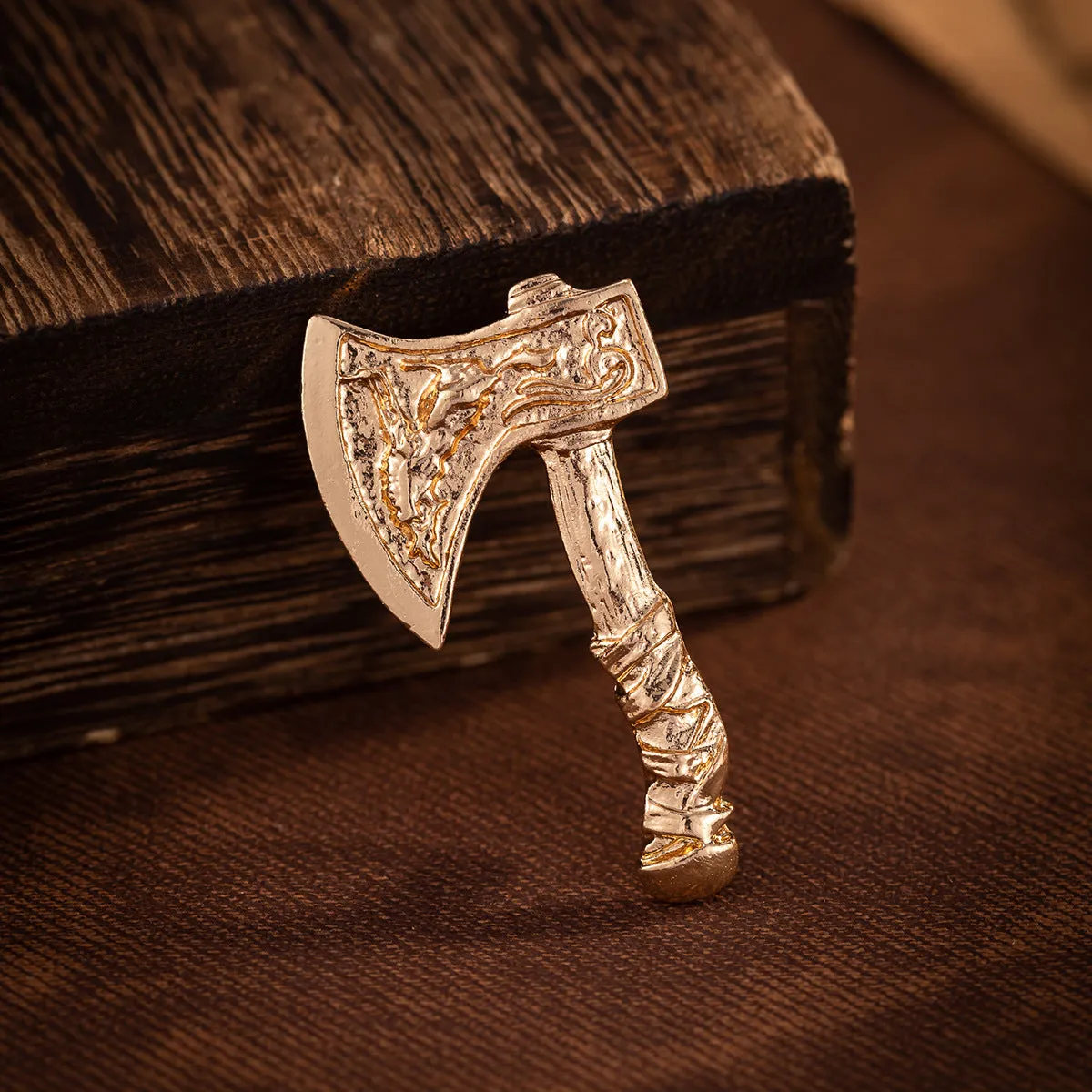 Retro Alloy Corsage Pin, Creative Battle Axe Brooch 3 Color Pack