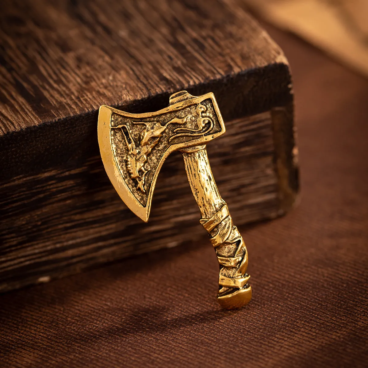 Retro Alloy Corsage Pin, Creative Battle Axe Brooch 3 Color Pack