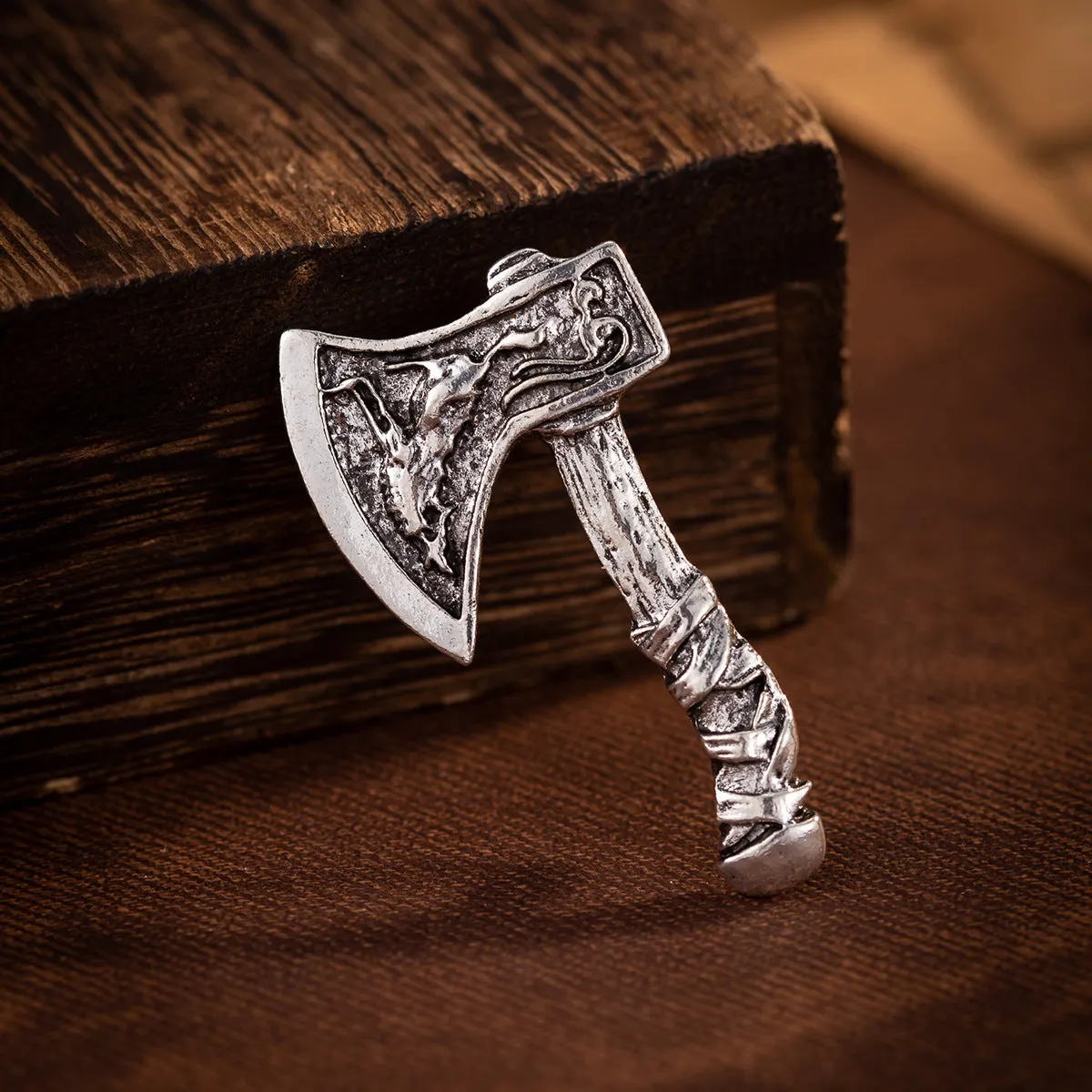 Retro Alloy Corsage Pin, Creative Battle Axe Brooch 3 Color Pack