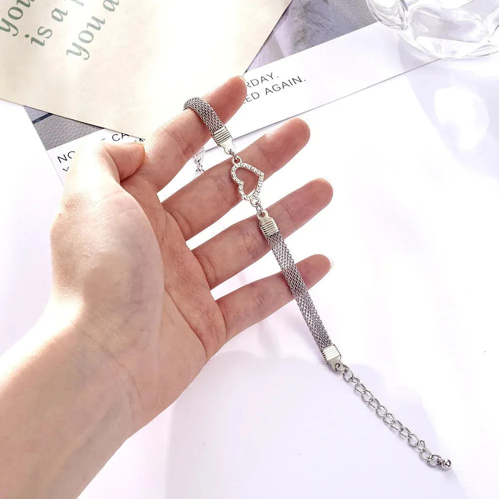 Rhinestone Infinity Bracelet Men's Women's Jewelry 8 Number Pendant Charm Blange Couple Bracelets For Lover Friend Women Gifts