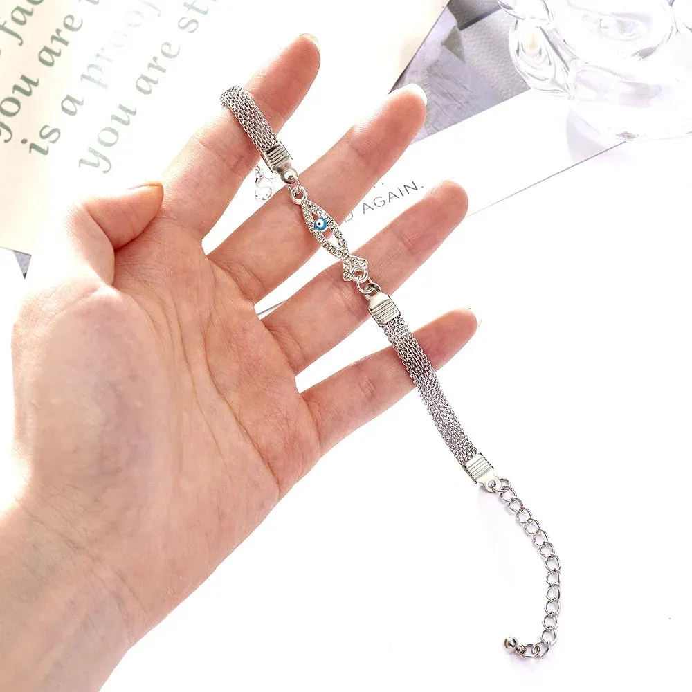 Rhinestone Infinity Bracelet Men's Women's Jewelry 8 Number Pendant Charm Blange Couple Bracelets For Lover Friend Women Gifts
