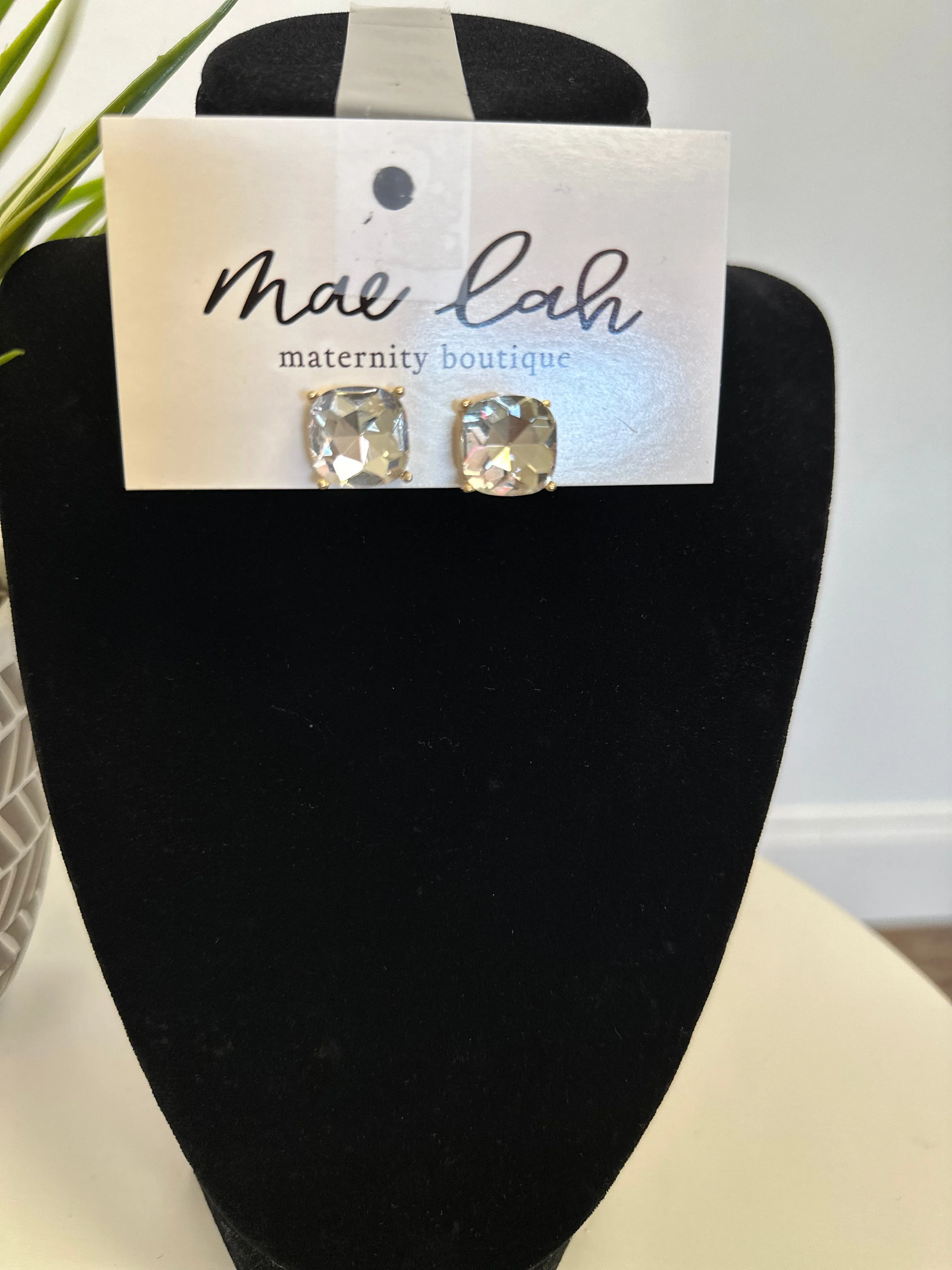 Rhinestone Stud Earrings