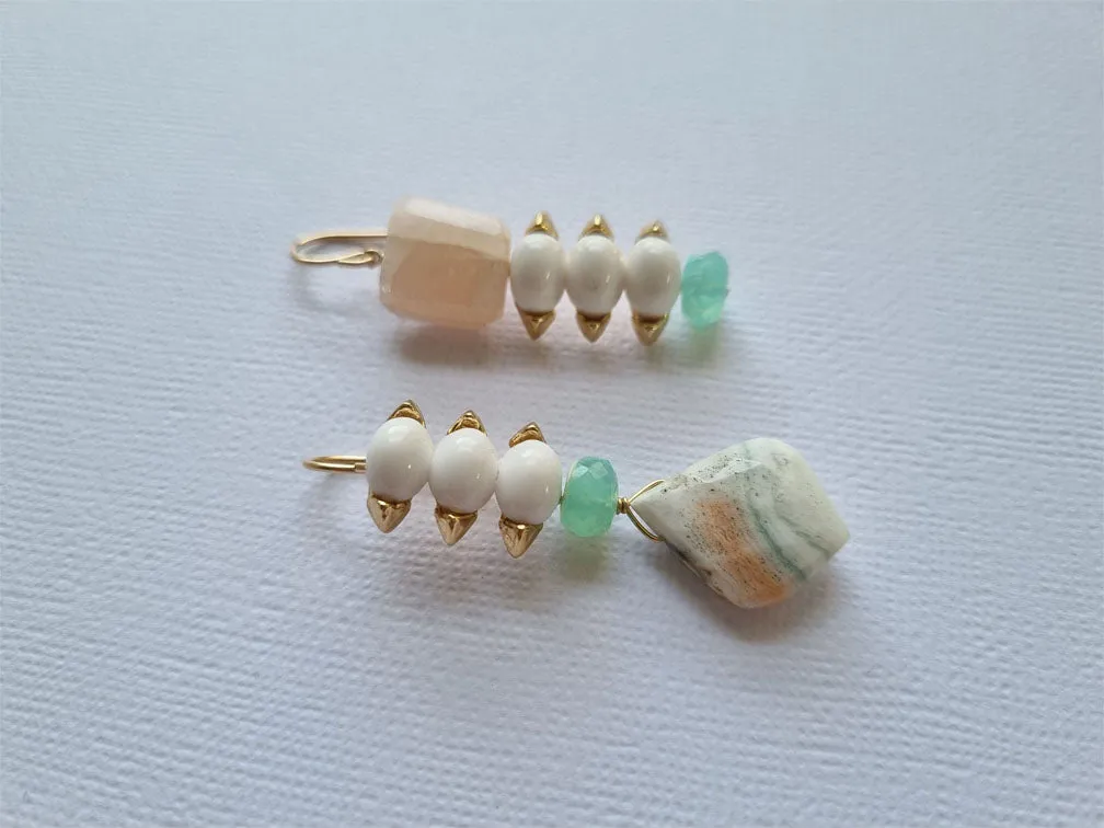 rice confetti earrings