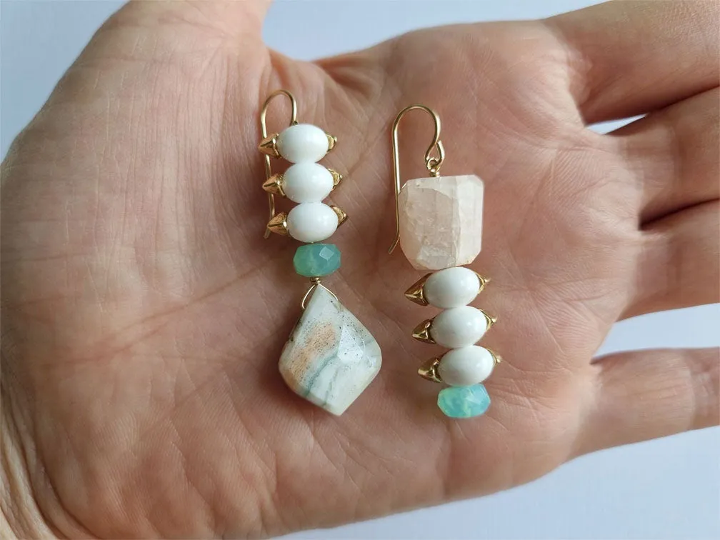 rice confetti earrings