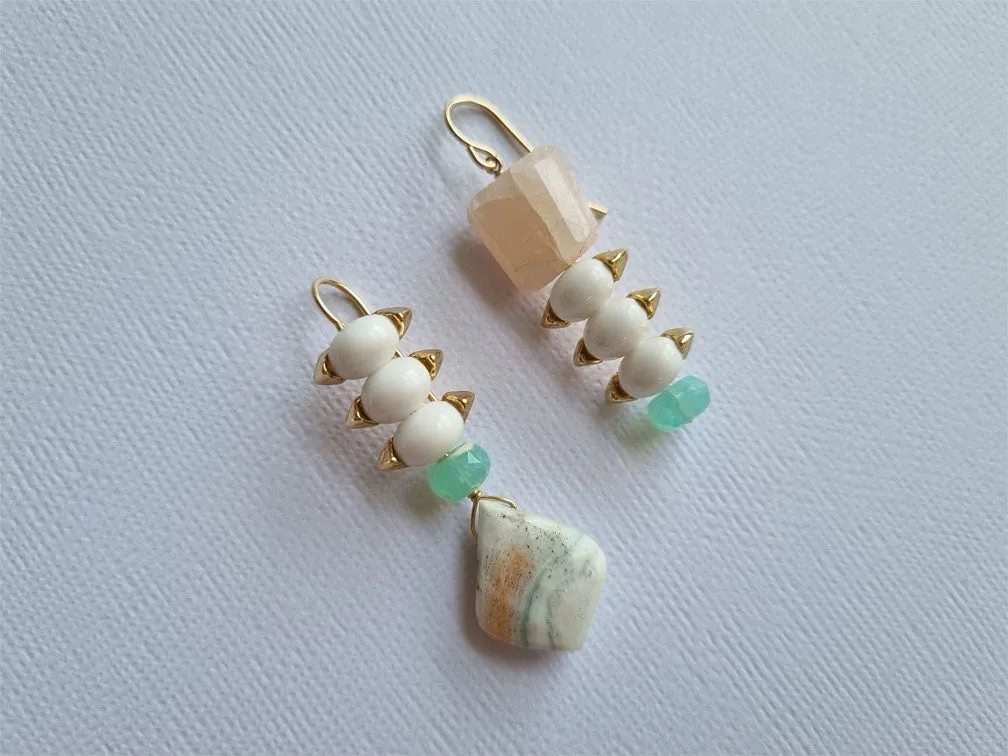 rice confetti earrings
