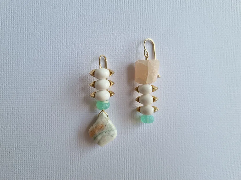 rice confetti earrings