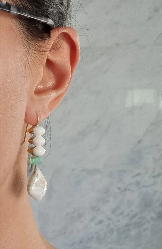 rice confetti earrings