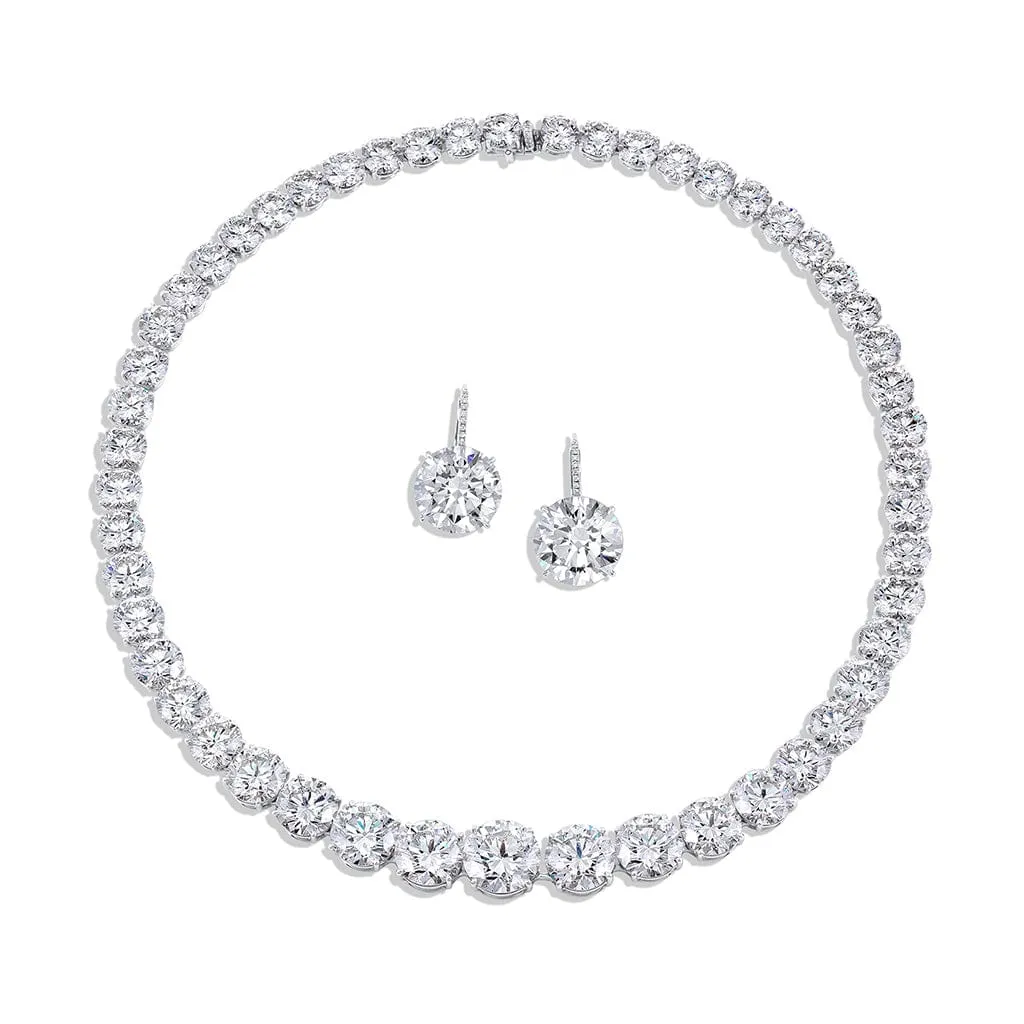 Rivière Platinum 100ct Diamond Necklace, GIA Certified