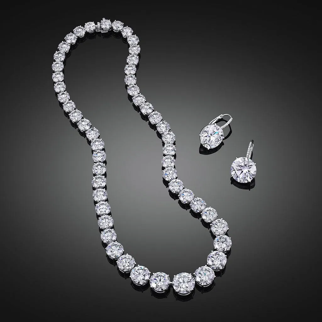Rivière Platinum 100ct Diamond Necklace, GIA Certified