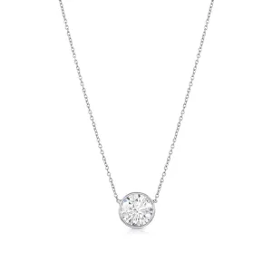 Rivière Platinum 1.80Ct Diamond Solitaire Necklace, GIA Certified