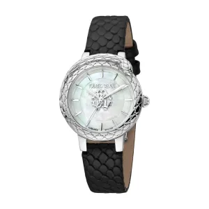 Roberto Cavalli by Franck Muller Women's Watch, Silver Case and White MOP Dial