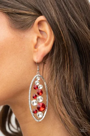 Rock Candy Bubbly Red Paparazzi Earrings