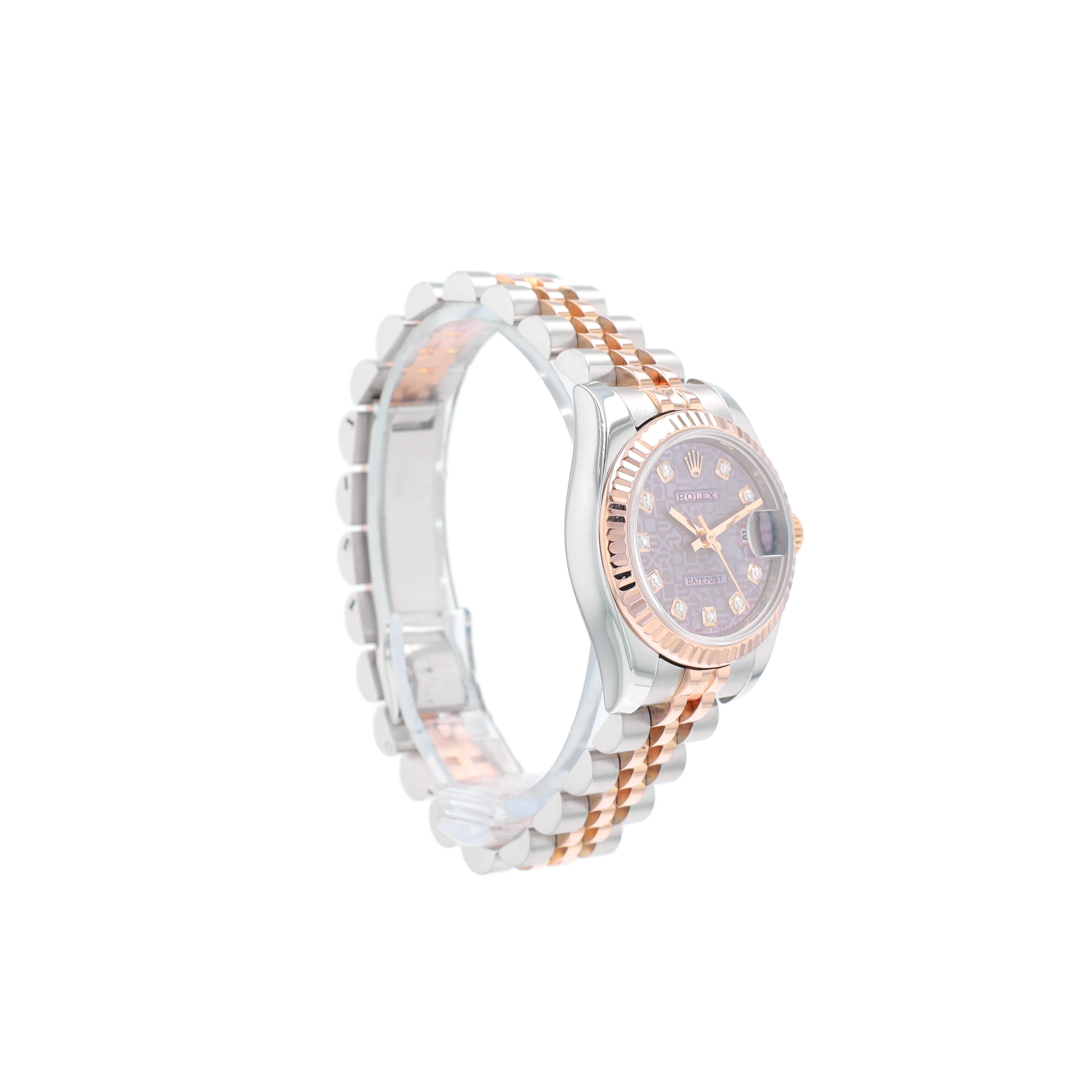 Rolex Datejust 179171 26mm Pueple Jubilee Diamond (N.S) Dial Fluted Bezel Jubilee Band