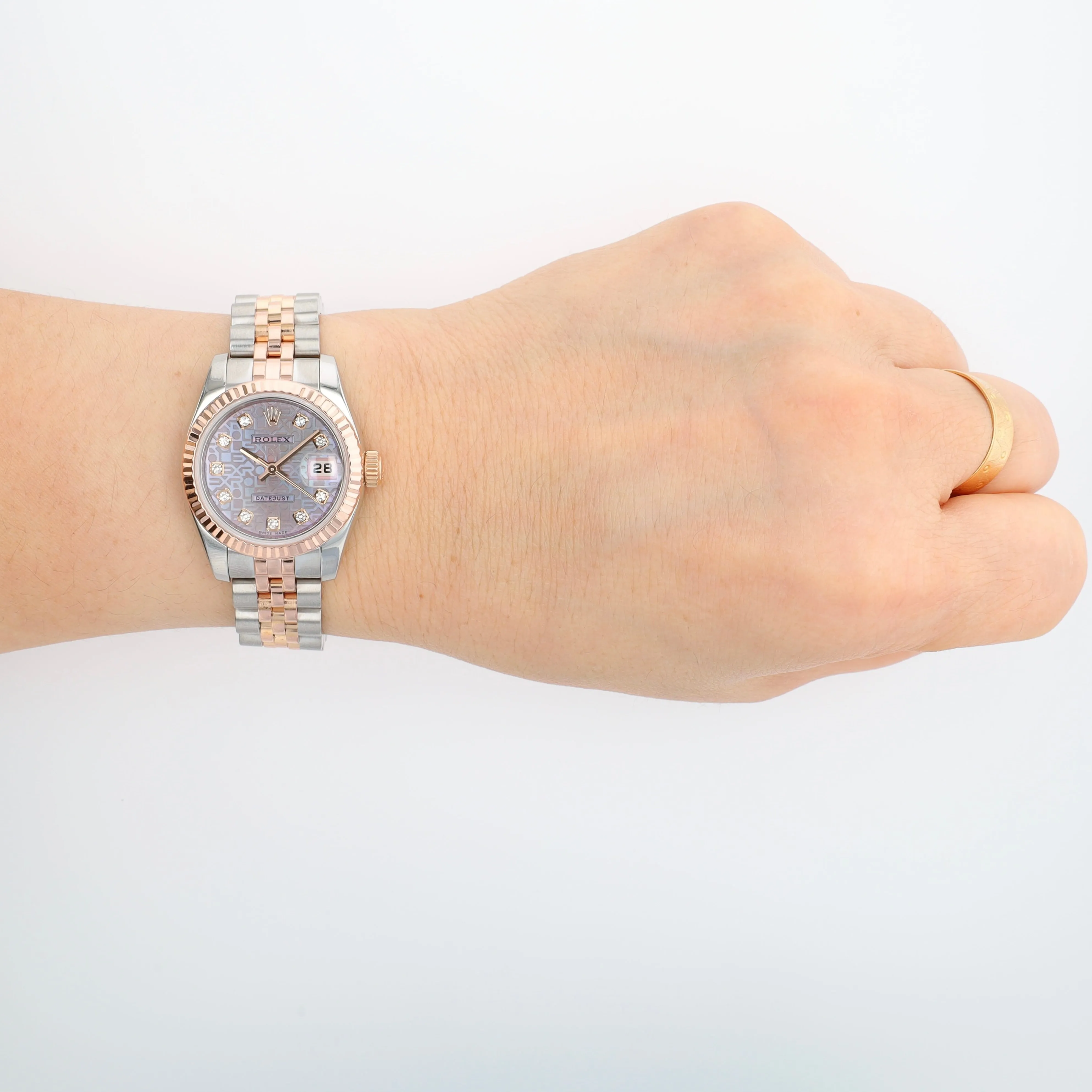 Rolex Datejust 179171 26mm Pueple Jubilee Diamond (N.S) Dial Fluted Bezel Jubilee Band