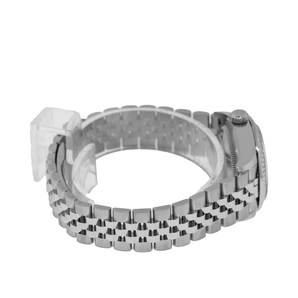 Rolex Datejust 28mm White Gold Steel White Roman Dial Fluted Bezel 279174