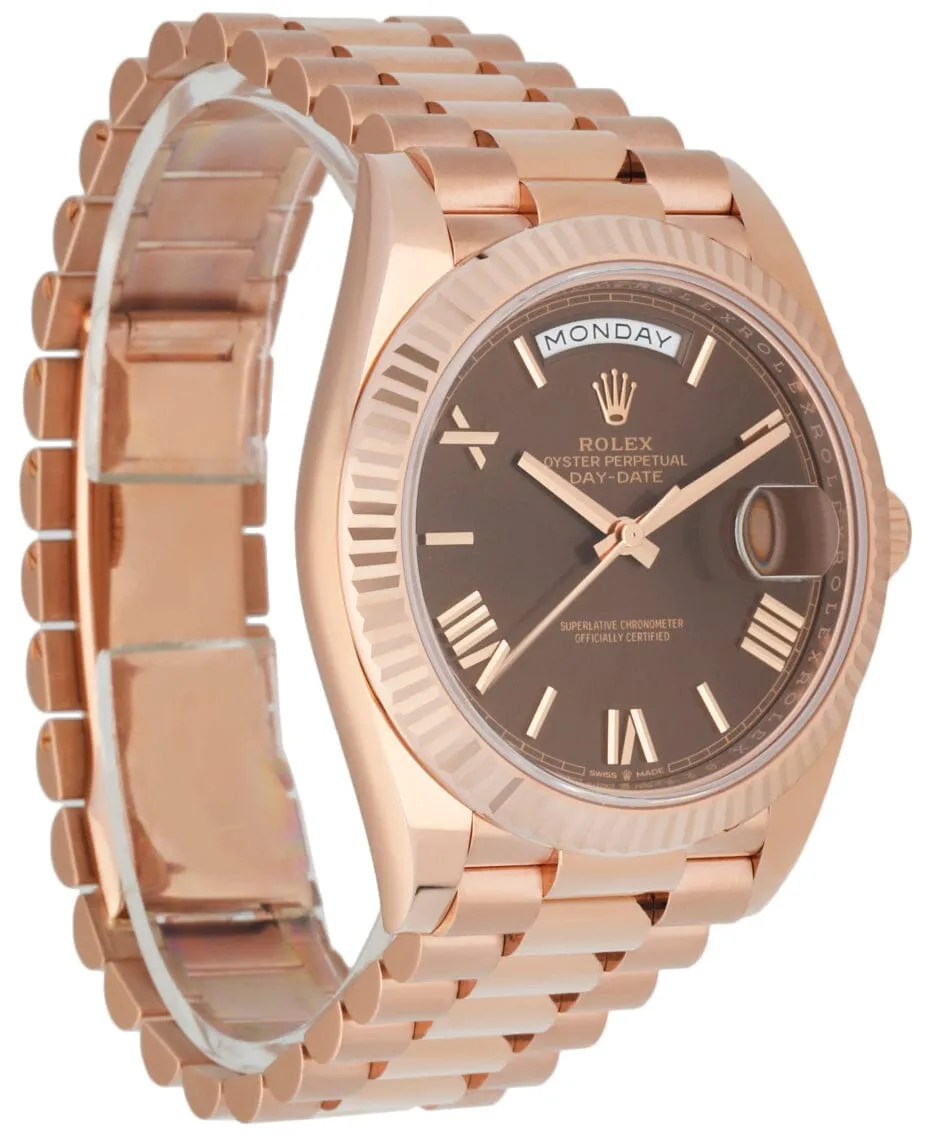 Rolex Day-Date 228235 18K Rose Gold Mens Watch Box Papers