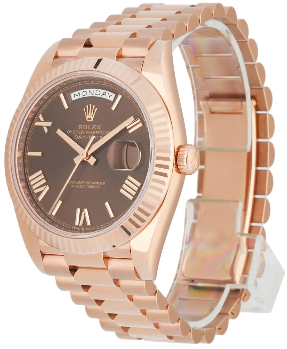 Rolex Day-Date 228235 18K Rose Gold Mens Watch Box Papers